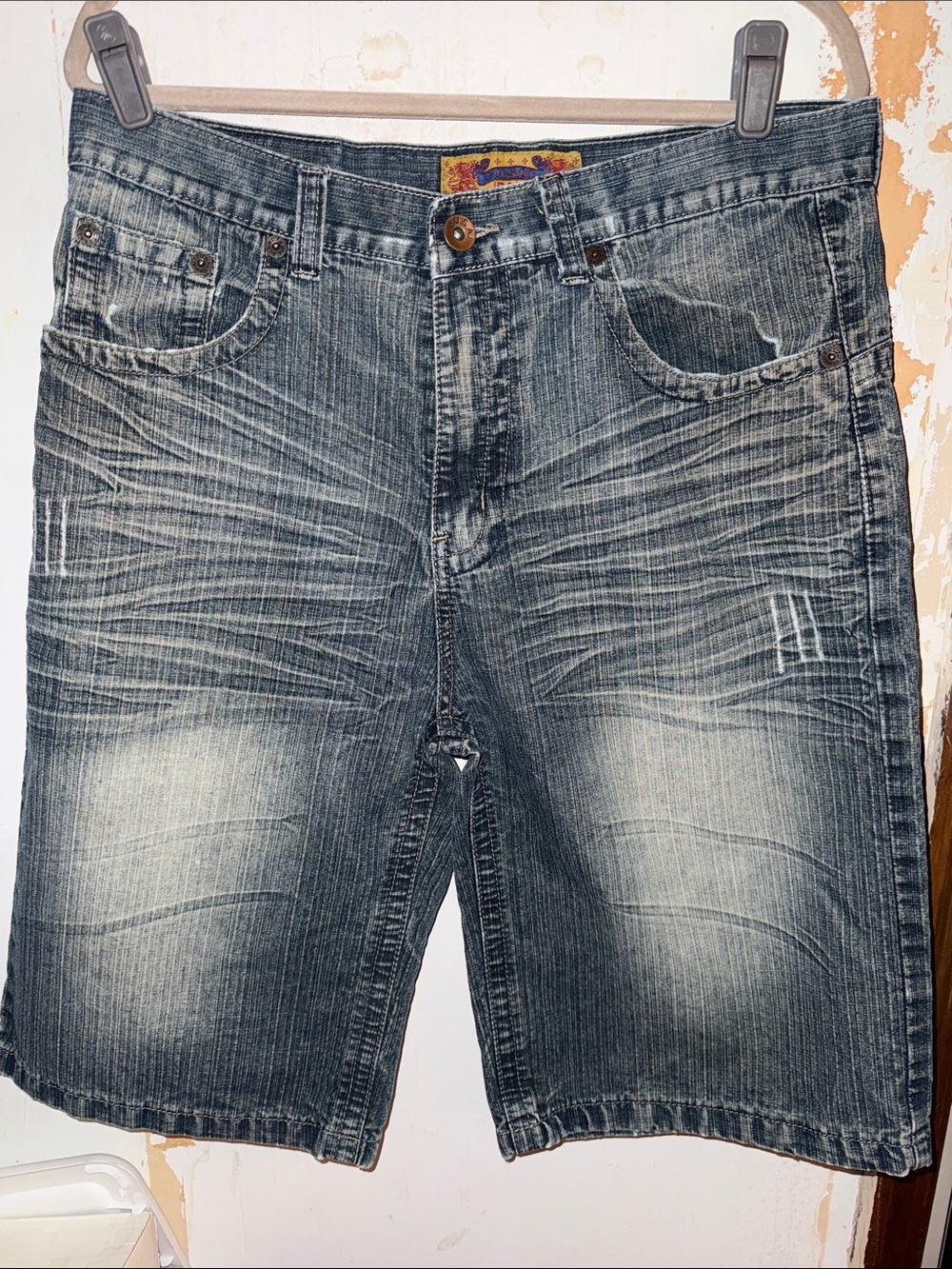 F.U.S.A.I. Men's Faded Blue Denim Shorts - Casual Summer Style